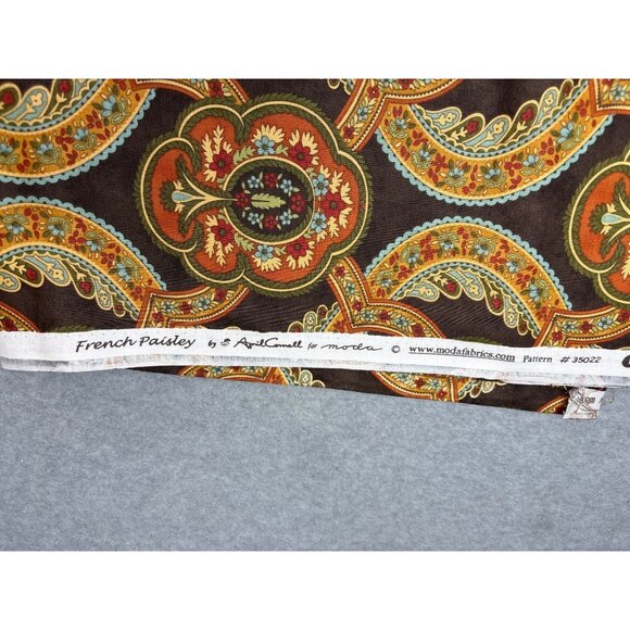 Moda French Paisley Cotton Fabric 1/2 yard by 44" for Sewing & Crafts - Picture 3 of 7